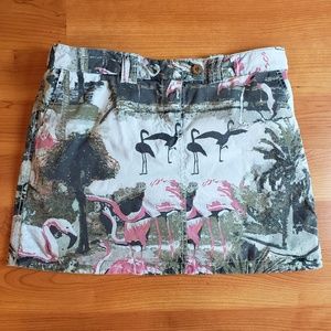 Taylor Vintage Reversible Blue/Flamingo Skirt